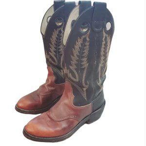 Durango Men's Black Gunstock Genuine Leather Cowboy Boots SW6405, 7D